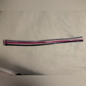 Target Glittery Purple and Pink Belts